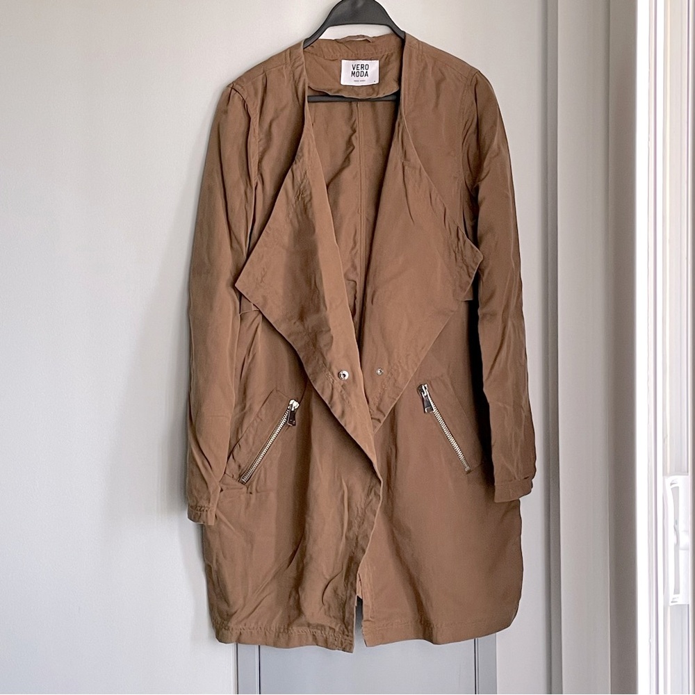 VERO MODA Tan Vmicon 3/4 Trench Coat